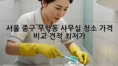 서울 중구 무학동 사무실 청소🧹 가격 비교! #견적 #최저가