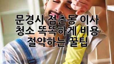문경시 점촌동 이사 청소 똑똑하게 비용 절약하는 꿀팁🍯